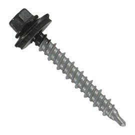 #10x1-1/2" Hi-Lo Mini-Driller EPDM Washered Metal Roofing/Siding Fasteners (250 pcs) (Black)