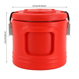 5L Portable Commercial Food Warmer, Insulated Bucket, Insulated Soup Container, Insulated Soup Carrier, Commercial Soup Containers with Lid for Hot or Cold Food Storage (Red, 5L)