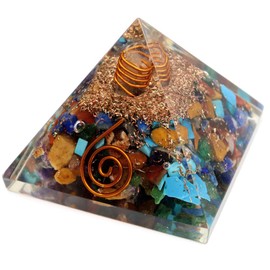 Various Natural Stone MIX Crystal, Single Crystal, Orgonite, Pyramid, Spiritual Goods, Width Approx. 2.2 inches (55 mm)