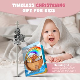 Imerance Baptism Gifts for Girl-Baby Wall Cross for Christening Gifts for First Communion Keepsake,Baby Girl Baptism from Godparents 7Inch