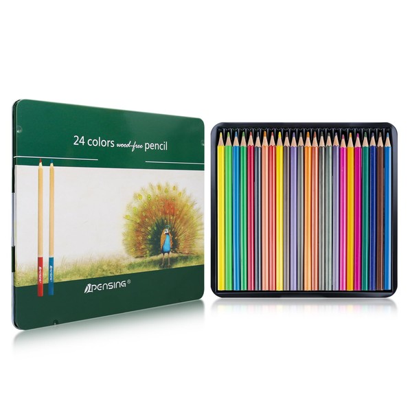 Colored Pencils, Ninonly Oil-based Colored Pencils, 24 Colors, Adult Coloring, Graffiti, Drawing, Drawing Design, Professional Use, Artists, Beginners, Kids, Kindergarten Entrance Celebration, Stationery, Present, Colored Pencils Set