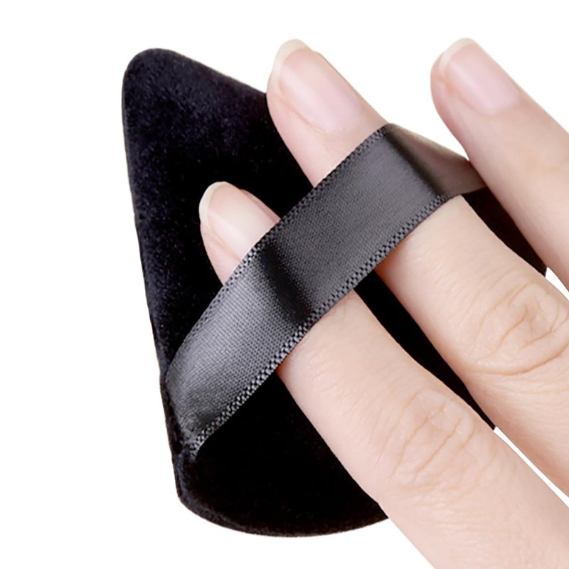 LUYING Uderpuff Triangular Puff (White + Black) 8 Pieces, Fits