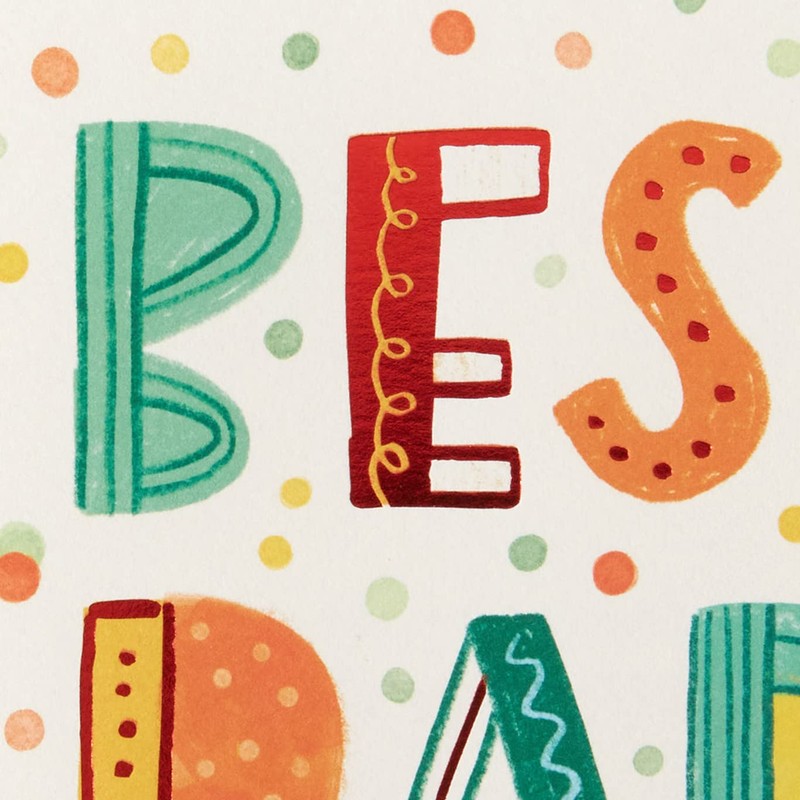 NIQUEA.D Father's Day Card, Best Dad Ever, Includes a Unique