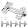 INIRET 4 Packs Barn Door Latches，3.93” x 2.75” Brushed Nickel