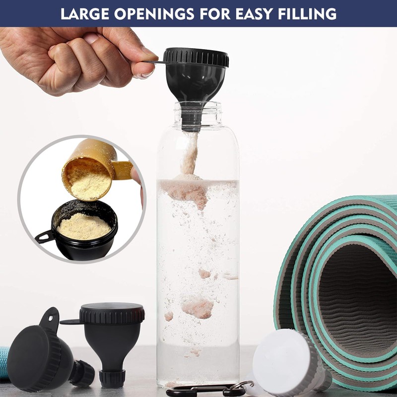 lazeeys 2 Pcs Protein Powder Container to go, 50ml protein