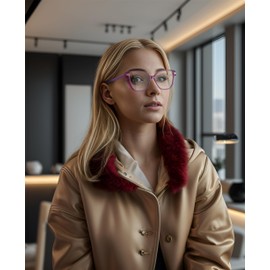 FEISEDY Cat Eye Blue Light Glasses for Women Anti Glare Eyestrain Computer Game Glasse B0123