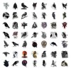Unbranded 10pcs Gothic Plague Raven Stickers- Scrapbooking/C