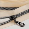 The Yards Bulk Zipper(#5), Beige Nylon Coil with Gunmetal Teeth,