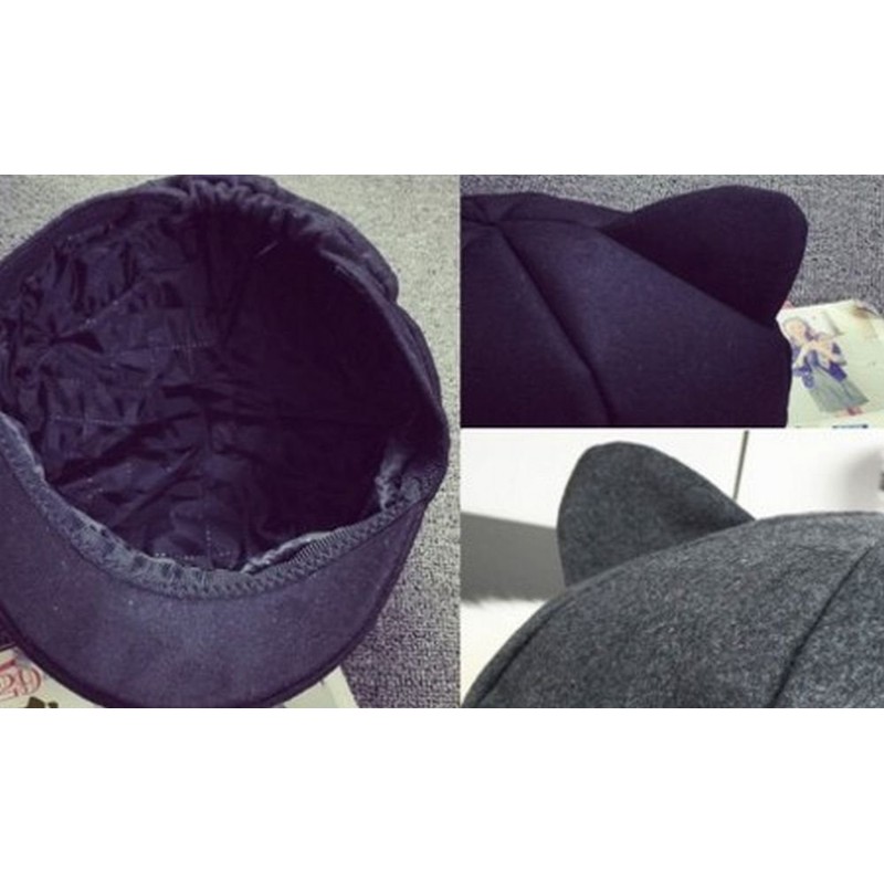 Capli Newsboy Cap with Cute Cat Ears, Cute, Chic, Adult,