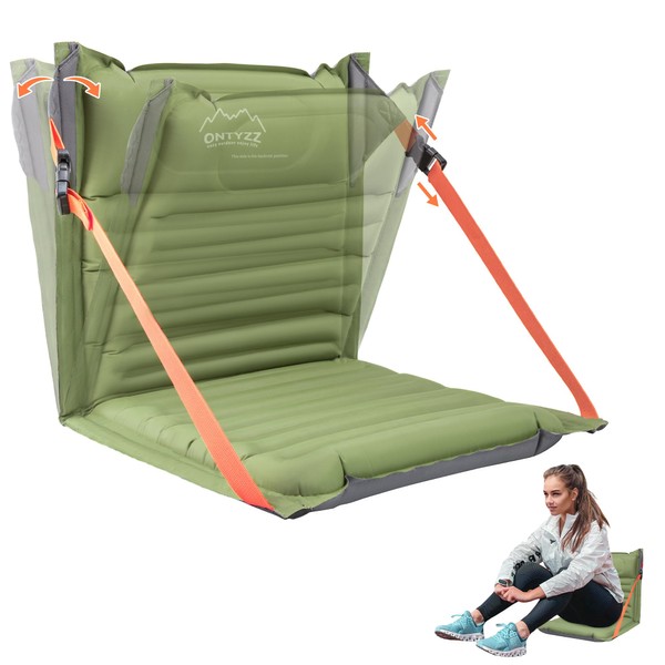 ONTYZZ Stadium Seats with Back Support Inflatable Portable Folding Comfort