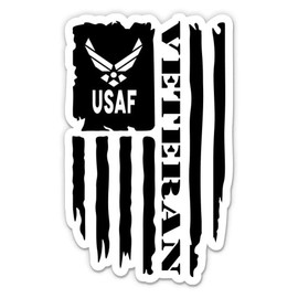 USAF Veteran Sticker - 3" Laptop Sticker - Waterproof Vinyl for Car, Phone, Water Bottle - US Air Force Veteran Decal