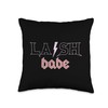 Lash Babe Lash Artist Eyelash Lash Tech Throw Pillow