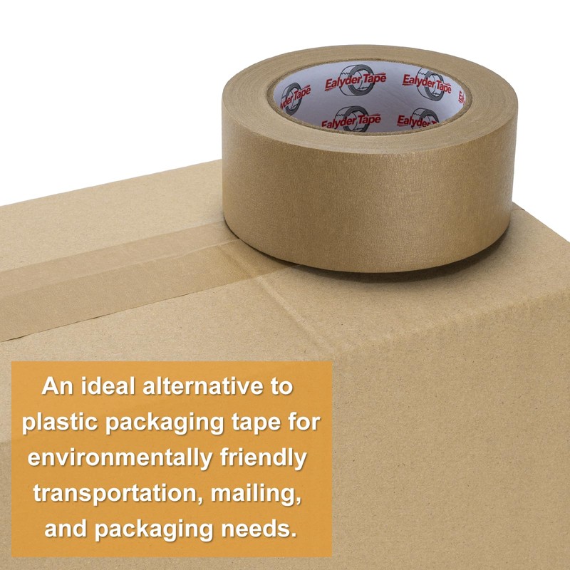 Ealyder Tape Brown Kraft Paper Packing Tape 2 Inch x