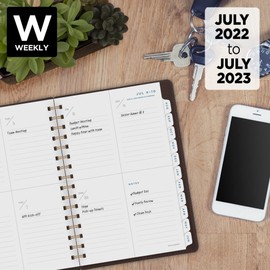 AT-A-GLANCE Signature Small Brown Leatherette Weekly/Monthly Planner, July 2022 - July 2023, 8 1/2 X 6 Inches, English Only (YP200A-09-23)