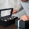 DF DUALFERV Watch Box for Men, 12 Slots Watch Cases
