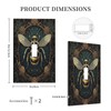 Donecmminery Decorative Light Switch Cover Mid Century Bee Dark Floral
