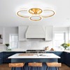 Vloitgol Modern LED Ceiling Light, 4 Rings LED Dimmable Flush
