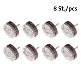 Westmark 52022280 Felt Pads with Nail, White, 2.4 x 2.4 x 0.3 cm Set of 8 Pieces