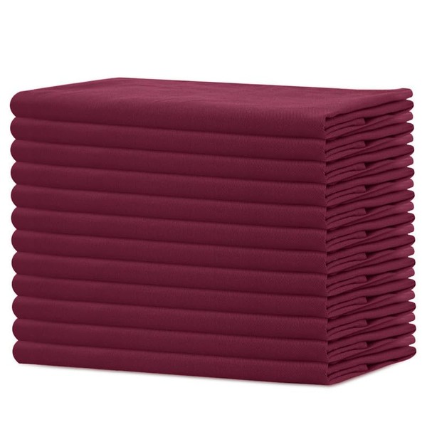 Sweetneedle Napkins, 100% Cotton, Oversized, 45 x 45 cm, Burgundy,