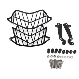 Fydun Motorcycle Headlight Grille Cover Headlight Protector Carbon Steel Grille Protector Replacement for Tenere 700 2019+, black