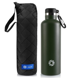 FJbottle Water Bottle, 25.4 fl oz (750 mL), Vacuum Insulated, Heat/Cold Retention, 2nd Gen, Sports Bottle, Direct Drinking, Stainless Steel Bottle, For Sports Drinks, w/Water Bottle Cover, For Boys/Girls/Adults/Children, Green