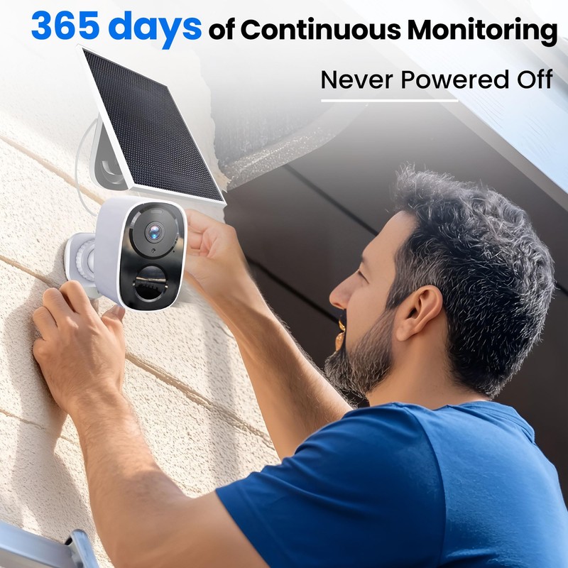 HITELLARCAM 2026 Upgraded 2K Security Cameras Wireless Outdoor with Solar