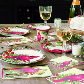 Unique Red Cardinal Christmas Plaid 8 Ct 9 oz Hot Cold Paper Cups