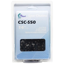 UpStart Components 14" Semi Chisel Saw Chain for McCulloch EM 300s Chainsaws - (14 inch, 3/8" Low Profile Pitch, 0.050" Gauge, 50 Drive Links, CSC-S50)
