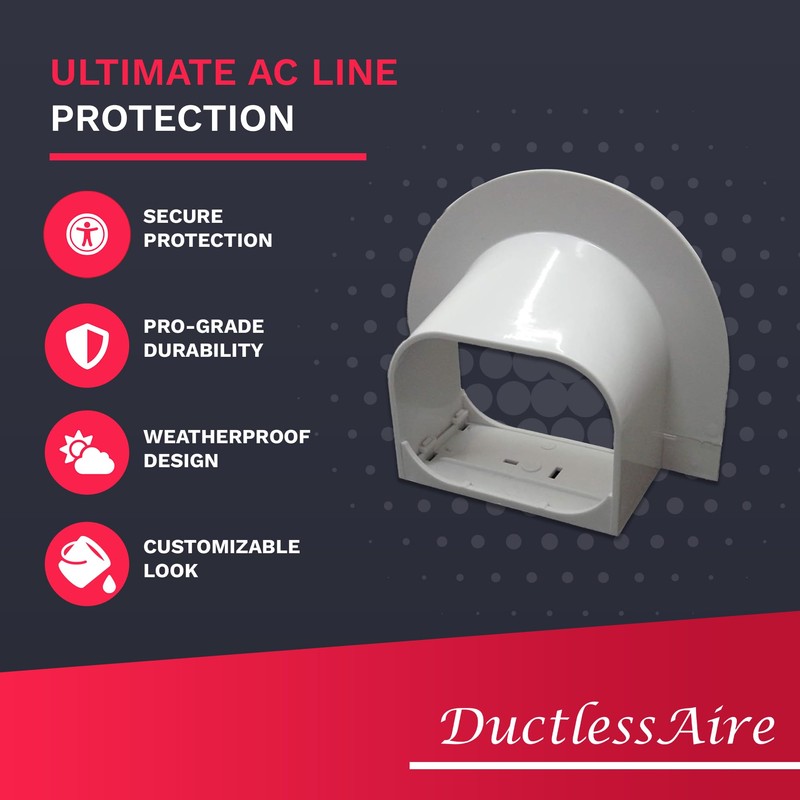 DuctlessAire Mini Split Line Set Cover - Lineset Covers for