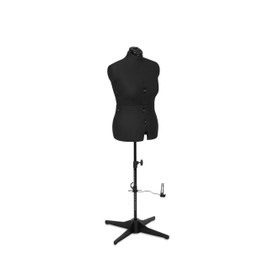 Adjustoform Sew Simple FG307 Adjustable Dress Form Black M-L (US Dress Size 10-16) 8 Part Female Sewing Mannequin + Pin Grip Hem Marker
