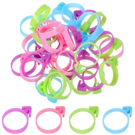 40Pcs Piping Bag Clips, Reusable Pastry Bag Ties Silicone Icing Bag Ties Decoration Bags Clips for Cookies Cupcakes Pastry Baking Supplies (4 Colors)