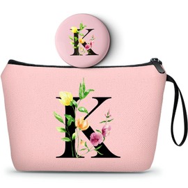 SEAMOON Birthday Thank You Appreciation Monogrammed Gifts for Mom Aunt Teacher Sister Friend Coworkers Bride Bridesmaid Makeup Cosmetic Bag with Mirror Mothers Day Christmas Graduation K