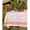 GURU SHOP Hand Printed Tablecloth, Table Runner, Block Print, Boho