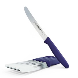 Giesser seit 1776 - Made in Germany - Tomatenmesser 6er Set Halal, lila, nachhaltiger griff, rutschfest, Universalmesser rostfrei, spülmaschinenfest, Messer für gesunde Küche