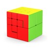 UMESCENE 3x3 Puppet Speed Cube, 3x3 Bandage Magic Cube, Brain