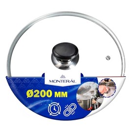 Pfannendeckel mit Athermal Knopf Felge aus Rostfreiem Stahl Ø 200 mm für Bratpfanne und Pfanne - MONTERAL