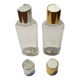 Meliar Frasco Pet 60 Ml Oval Con Tapa Disctop Dorada (80 Piezas)