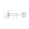M4 (4mm x 16mm) Flanged Zinc Machine Button Head Screws