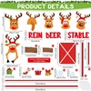 Christmas Deer Bulletin Board Decorations Set Xmas Reindeer Stable Christmas