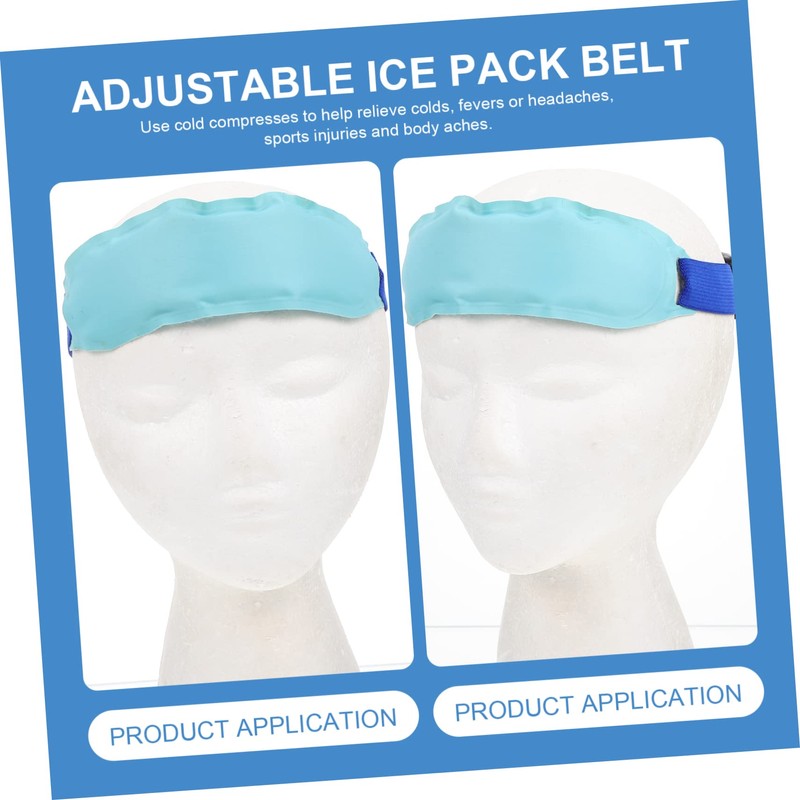 Beavorty Ice Pack Forehead Wrap Reusable Cooling Gel Head Wrap