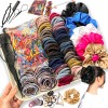 1209pzs Accesorios Para Cabello Scrunchies Donas Ligas Banda