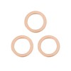 X AUTOHAUX 3pcs M14 Copper Tone Oil Drain Plug Gaskets