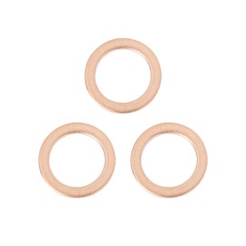 X AUTOHAUX 3pcs M14 Copper Tone Oil Drain Plug Gaskets Replacement for Benz 007603-014106