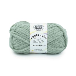 Lion Brand Yarn Feels Like Butta Thick & Quick Super Bulky Yarn for Knitting, 1 Pack, Willow