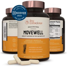 Live Conscious MoveWell – Glucosamine, Chondroitin, MSM & Hyaluronic Acid for Jo