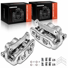 A-Premium Disc Brake Caliper Assembly with Bracket Compatible with Lexus and Toyota Models - NX200t, NX300, NX300h, RX350, RX450h, Highlander - Front Driver and Passenger Side, 2-PC Set