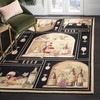 SAFAVIEH Chelsea Collection Area Rug - 5'3" x 8'3", Black & Multi, Hand-Hooked French Country Wool, Ideal for High Traffic Areas in Living Room, Bedroom (HK254B)
