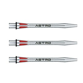 WINMAU Astro Aluminium Red Medium Dart Shafts (Shafts) - 1 Set Per Pack (Total 3 Stems)