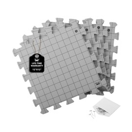 Mr. Pen- Interlocking Blocking Mats, 12”x12”, 4 Pack, Blocking Mats for Knitting & Crochet Projects with 50 T-Pins, Knitting Blocking Mats and Pins, Crochet Blocking Board for Crocheting