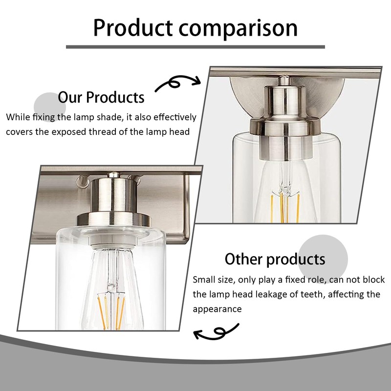 Sgphrzlt 4 PCS Metal Light Shade Ring, Light Socket Shade